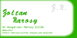 zoltan marosy business card